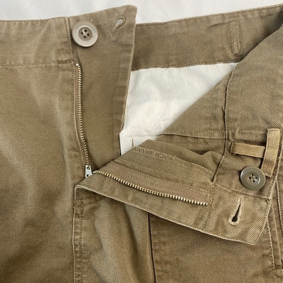 MARC JACOBS Knee Length Canvas Cargo Skirt in Distressed Taupe Size 12 - Picture 6 of 9